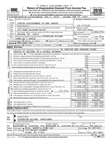 2019 JA of New Jersey Form 990 cover